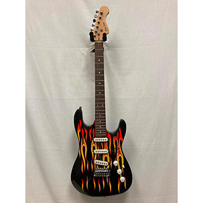 Main Street Used Main Street Stratocaster Street Flame Solid Body Electric Guitar