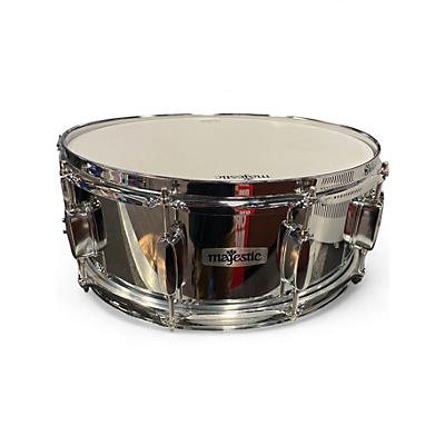 Used Majestic 14in Snare Drum Kit With Backpack Chrome Drum