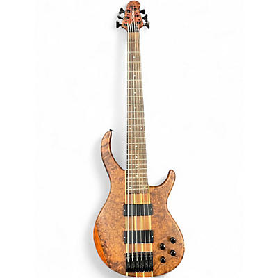 Used Mania 6 string Trans Brown Electric Bass Guitar