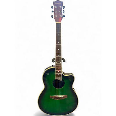 Used Manito ACOUSTIC GUITAR Emerald Green Acoustic Electric Guitar