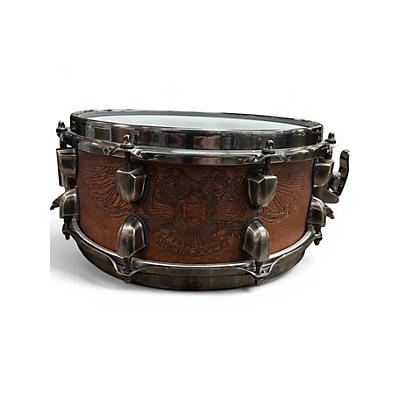 Used Mapex 12X5.5 Black Panther Warbird Chris Adler Signature Engraved Maple/Walnut Snare Drum