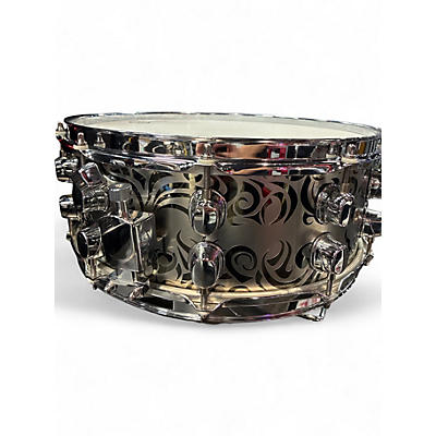 Used Mapex 14X5.5 Black Panther Premium Snare Silver Drum
