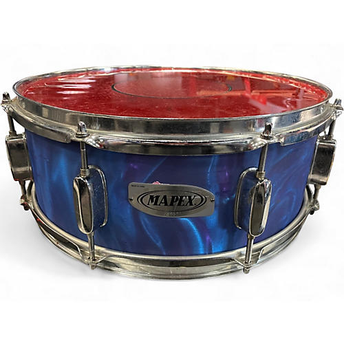 Used Mapex 14X6.5 Horizon Snare Blue Ghost Flames Drum Blue Ghost Flames 213