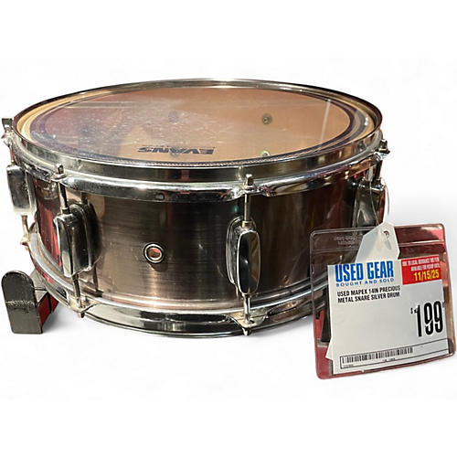 Used Mapex 14in PRECIOUS METAL SNARE SILVER Drum SILVER 33