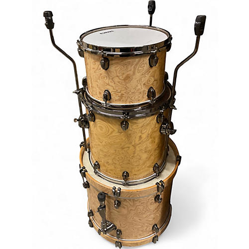 Used Mapex 3 Piece Saturn Jazz ash burl Drum Kit ash burl