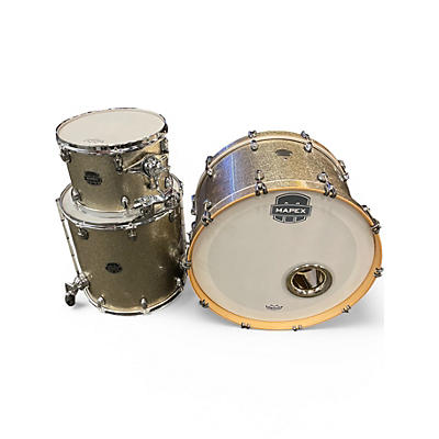 Used Mapex 3 Piece Saturn V GOLD SPARKLE Drum Kit