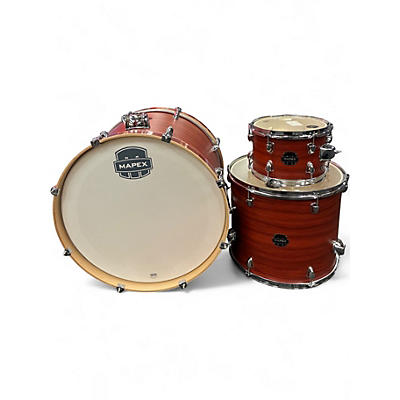 Used Mapex 3 Piece Venus Crimson Red Trans Drum Kit