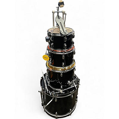 Used Mapex 4 Piece Comet Black Drum Kit