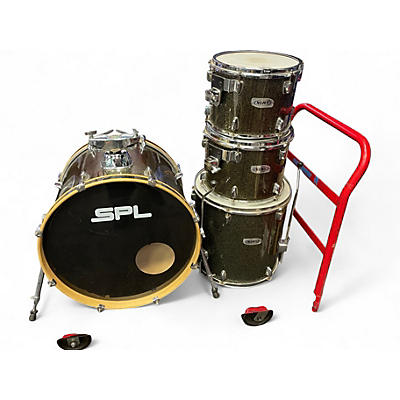 Used Mapex 4 Piece Ellipse Black and Gold Drum Kit