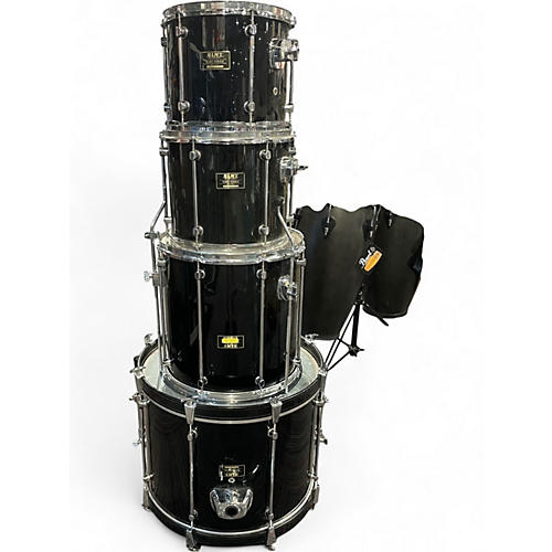 Used Mapex 4 Piece Mars Piano Black Drum Kit Piano Black