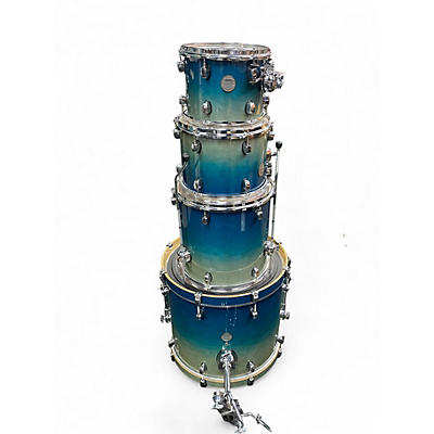 Used Mapex 4 Piece Meridian Birch Indigo Mist Drum Kit