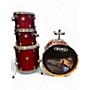 Used Mapex 4 Piece Meridian Birch Red Drum Kit Red