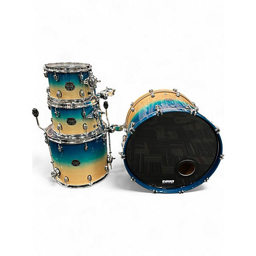 Used Mapex 4 Piece SATURN AQUA FADE Drum Kit AQUA FADE