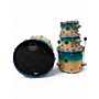Used Mapex 4 Piece SATURN Aqua Fade Drum Kit Aqua Fade