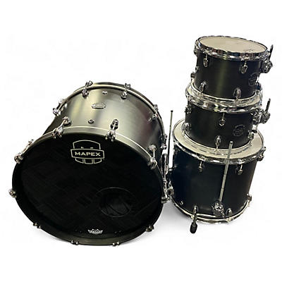 Used Mapex 4 Piece SATURN ROCK 4 Satin Black Drum Kit