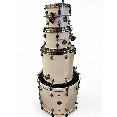 Used Mapex 4 Piece Saturn Evolution Rock Alpine White Drum Kit