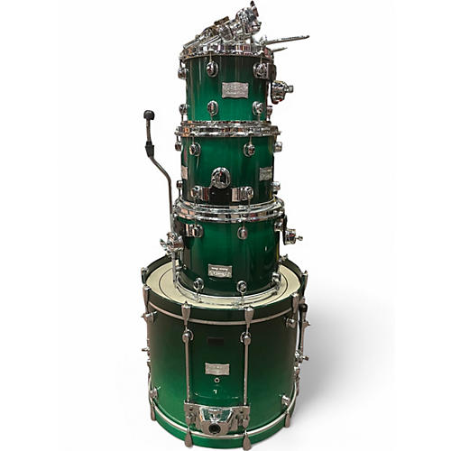 Used Mapex 4 Piece Saturn  Green Fade Drum Kit Green Fade