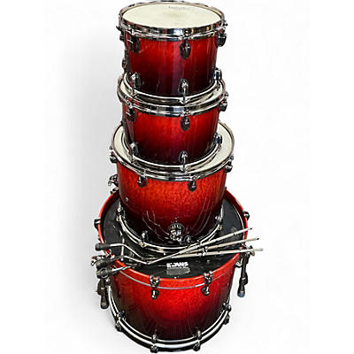 Used Mapex 4 Piece Saturn IV Studioease SCARLETT FADE Drum Kit