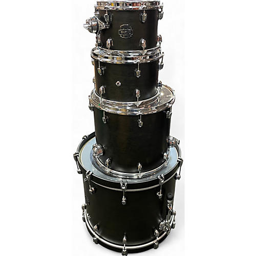 Used Mapex 4 Piece Saturn IV Studioease Satin Black Drum Kit Satin Black