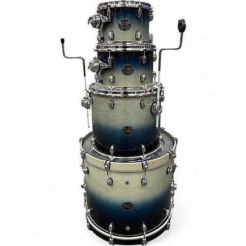 Used Mapex 4 Piece Saturn Teal Blue Fade Drum Kit Teal Blue Fade