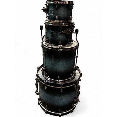 Used Mapex 4 Piece Saturn V Exotic  Deep Sea Blue  Drum Kit