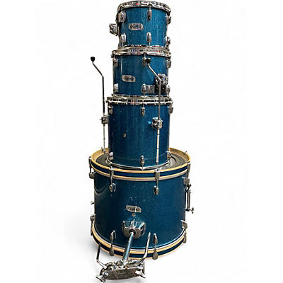 Used Mapex 4 Piece V SERIES BLUE SPARKLE Drum Kit