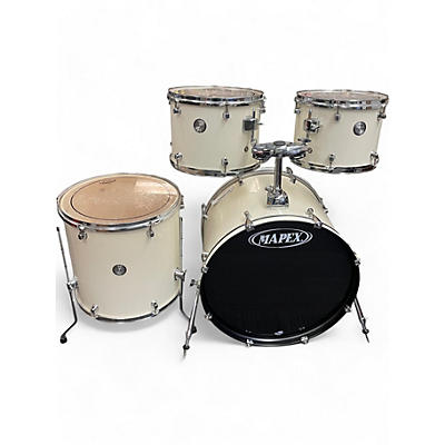 Used Mapex 4 Piece Voyager Alpine White Drum Kit