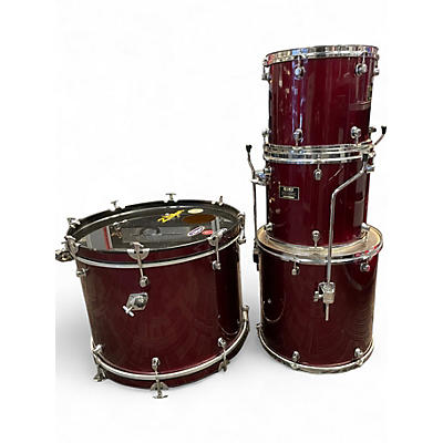 Used Mapex 4 Piece venus Candy Apple Red Drum Kit