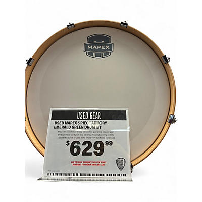 Used Mapex 5 Piece ARMORY Emerald Green Drum Kit