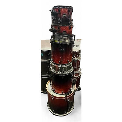 Used Mapex 5 Piece ARMORY Red to Black Fade Drum Kit