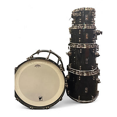 Used Mapex 5 Piece Black Widow Black Panther Series Black Drum Kit