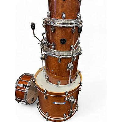 Used Mapex 5 Piece Exotic Rock REDWOOD BURST Drum Kit