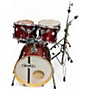 Used Mapex 5 Piece Horizon Transparent Cherry Drum Kit Transparent Cherry