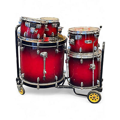 Used Mapex 5 Piece M PRO Red to Black Fade Drum Kit