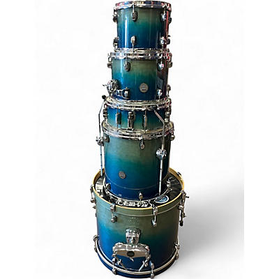 Used Mapex 5 Piece MERIDIAN BIRCH W/ HARDWARE BLUE FADE Drum Kit