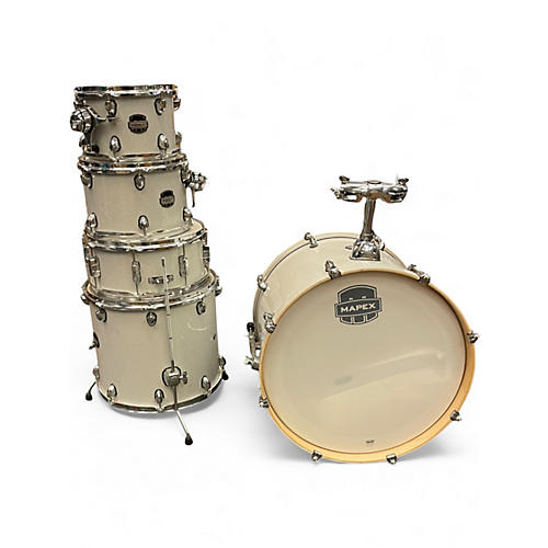 Used Mapex 5 Piece Mars Silver sparkle Drum Kit Silver sparkle