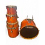 Used Mapex 5 Piece Meridian Birch Orange Drum Kit Orange