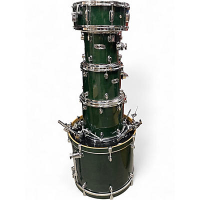 Used Mapex 5 Piece PRO TRANSPERANT EMERALD Drum Kit