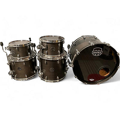 Used Mapex 5 Piece SATURN Black Drum Kit