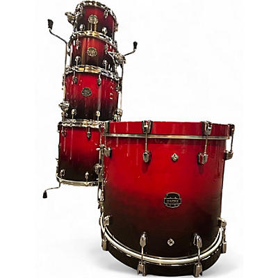 Used Mapex 5 Piece Saturn IV Studioease Scarlett Fade Drum Kit