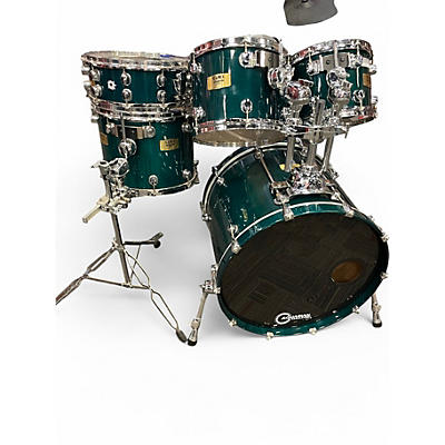 Used Mapex 5 Piece Saturn Pro Green Drum Kit