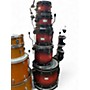 Used Mapex 5 Piece Saturn Standard Red to Black Fade Drum Kit Red to Black Fade