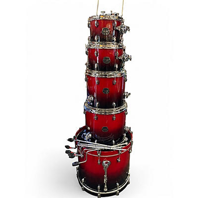 Used Mapex 5 Piece Saturn V Scarlet Fade Drum Kit