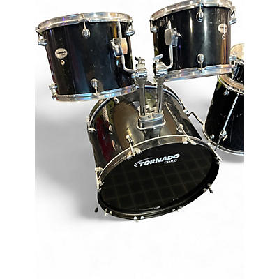 Used Mapex 5 Piece Tornado Black Drum Kit