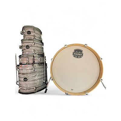 Used Mapex 5 Piece Venus Classic White Driftwood Drum Kit