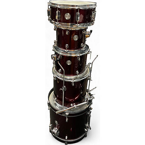 Used Mapex 5 Piece Voyager Candy Apple Red Metallic Drum Kit Candy Apple Red Metallic