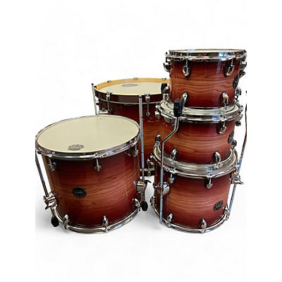 Used Mapex 5 Piece armory redwood burst Drum Kit