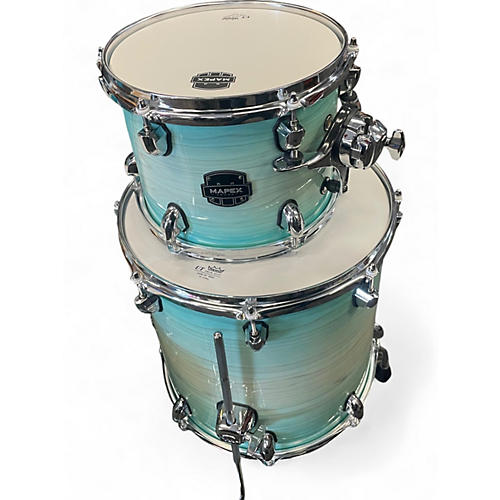 Used Mapex 5 Piece armory shell kit aqua Drum Kit aqua