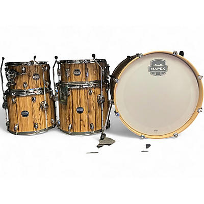 Used Mapex 5 Piece limited edition Mars Series 5 piece Driftwood Chrome Chrome Drum Kit