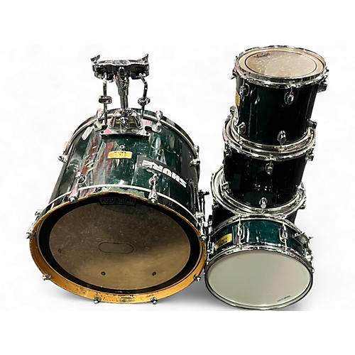 Used Mapex 5 Piece pro m Green Drum Kit Green